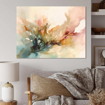 Delicate Floral Impressions II - Floral Canvas Wall Art